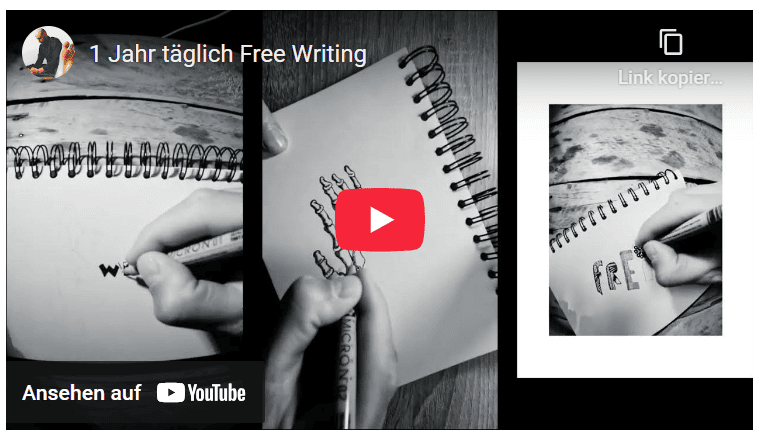 1 jahr täglich free writing