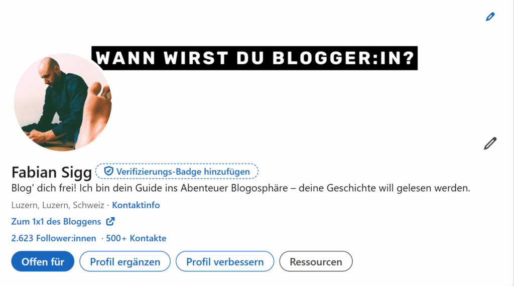 Mein LinkedIn Profil
