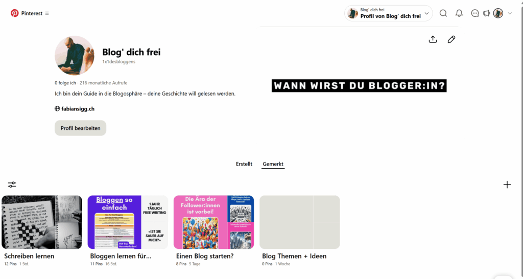 Mein Pinterest Board
