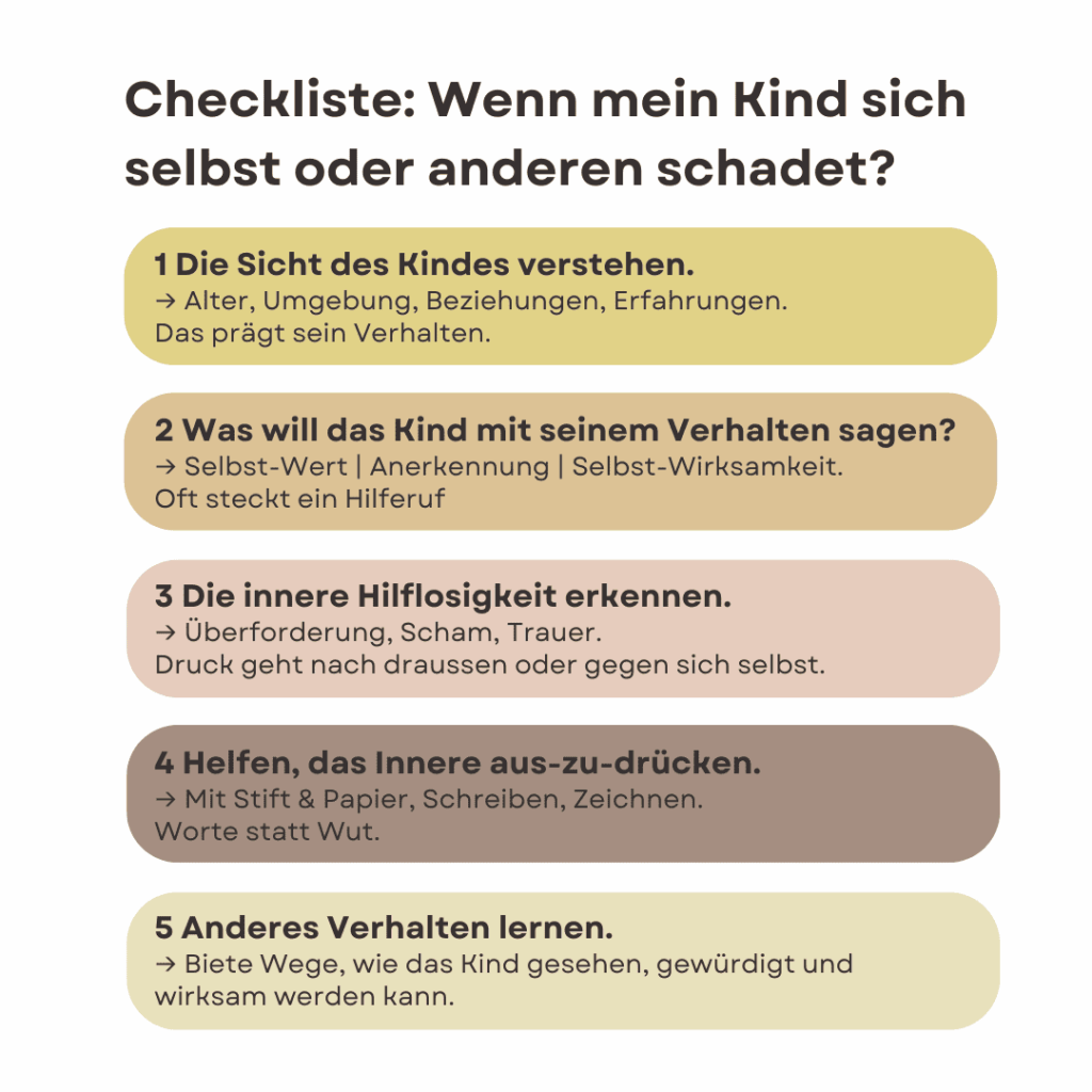Wenn mein Kind sich selbst oder anderen schadet